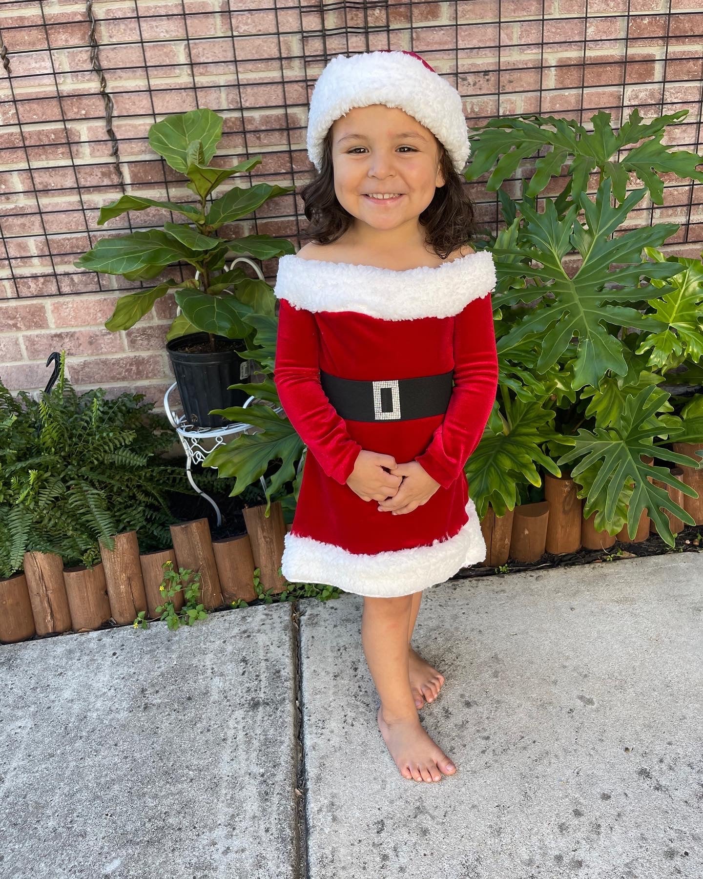 Santa Baby Dress with Belt