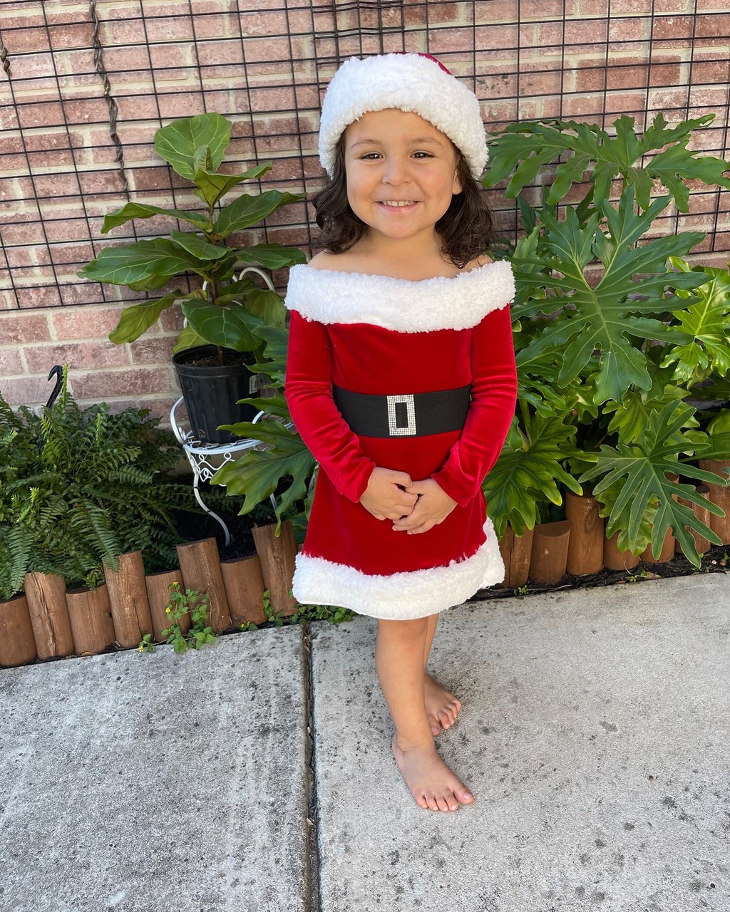 Santa Baby Dress with Belt