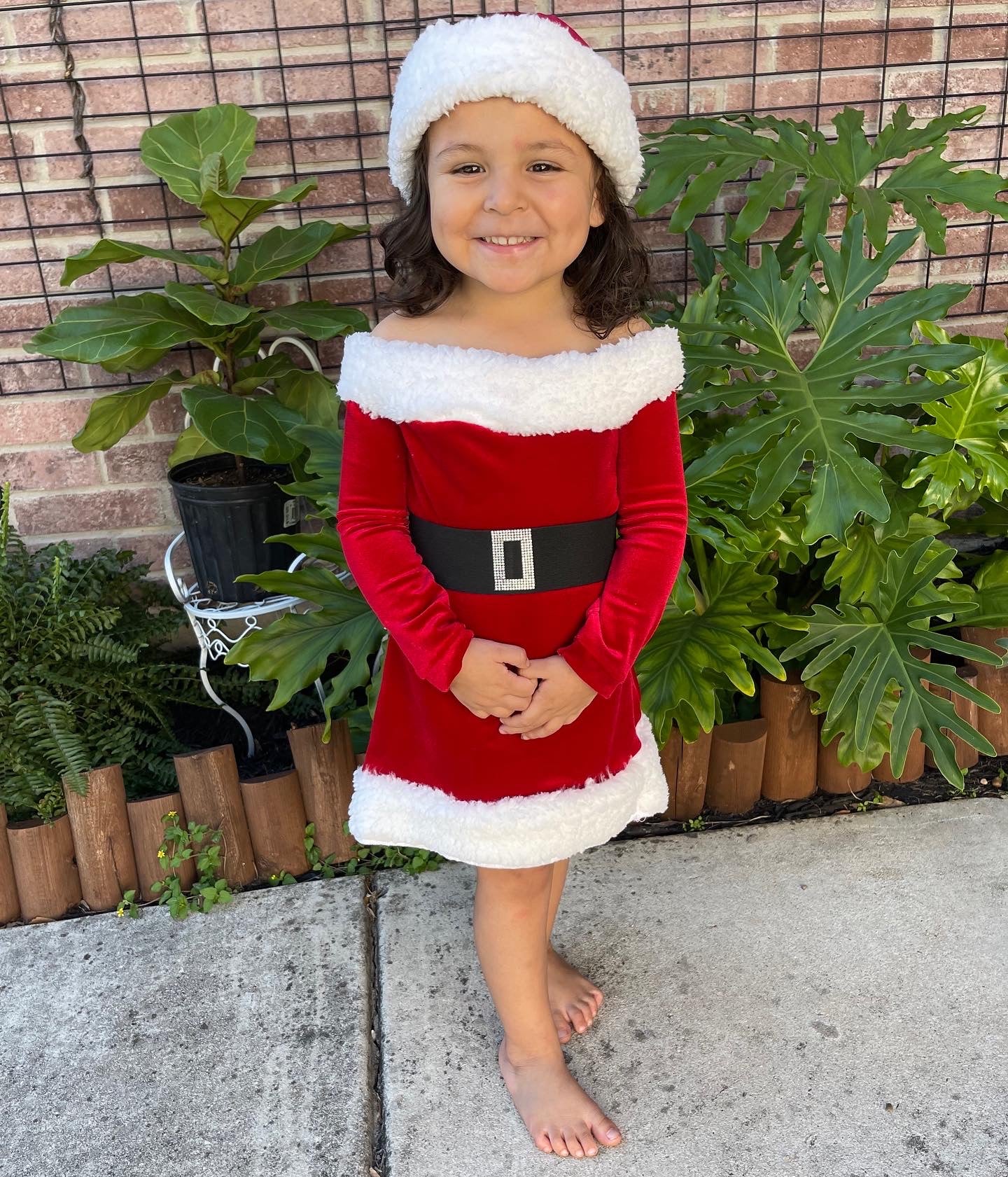 Santa Baby Dress with Belt